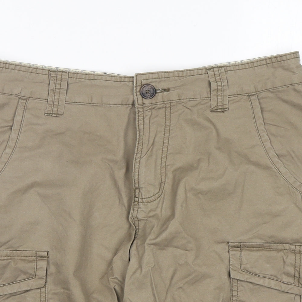George Mens Beige  Cotton Cargo Shorts Size 32 L11 in Regular