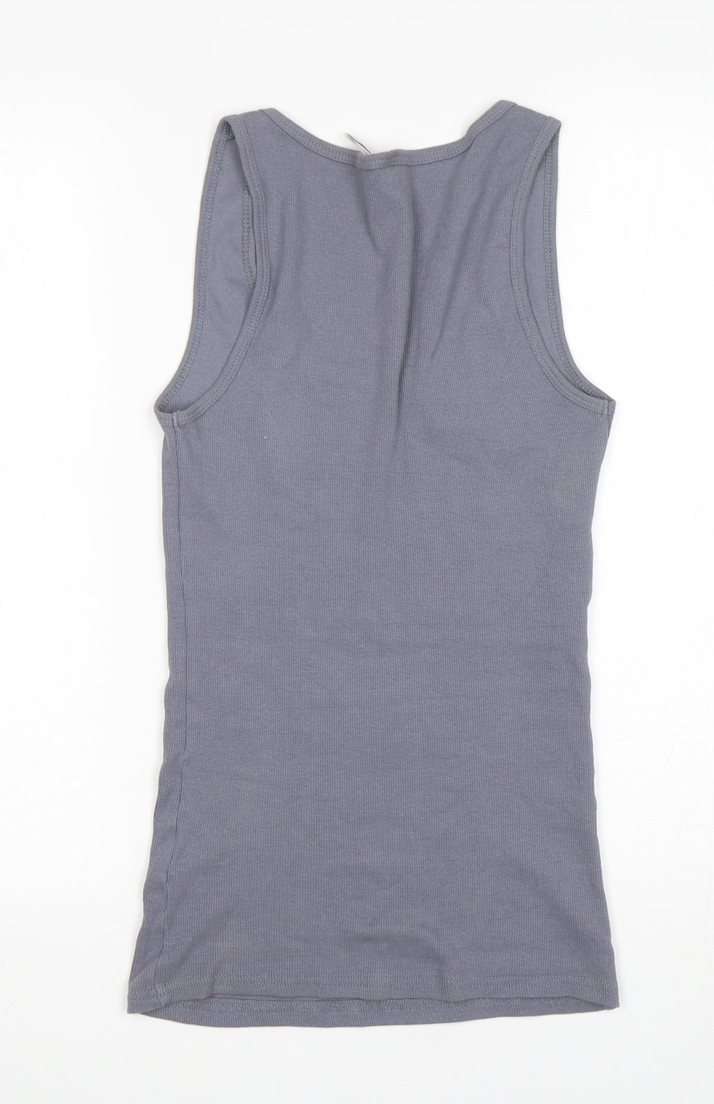 Fishbone Womens Grey  Cotton Basic Tank Size M Round Neck