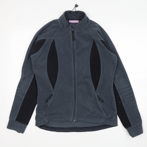 Hac Tac Womens Grey  Polyester Full Zip Sweatshirt Size 12