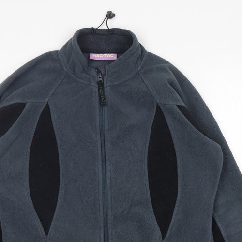 Hac Tac Womens Grey  Polyester Full Zip Sweatshirt Size 12