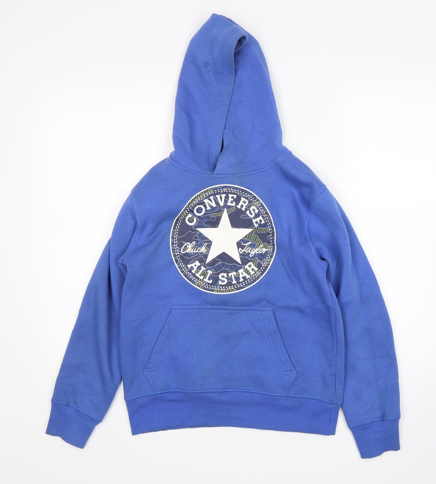 Converse Boys Blue  Cotton Pullover Hoodie Size 11 Years