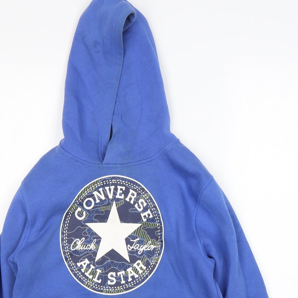 Converse Boys Blue  Cotton Pullover Hoodie Size 11 Years