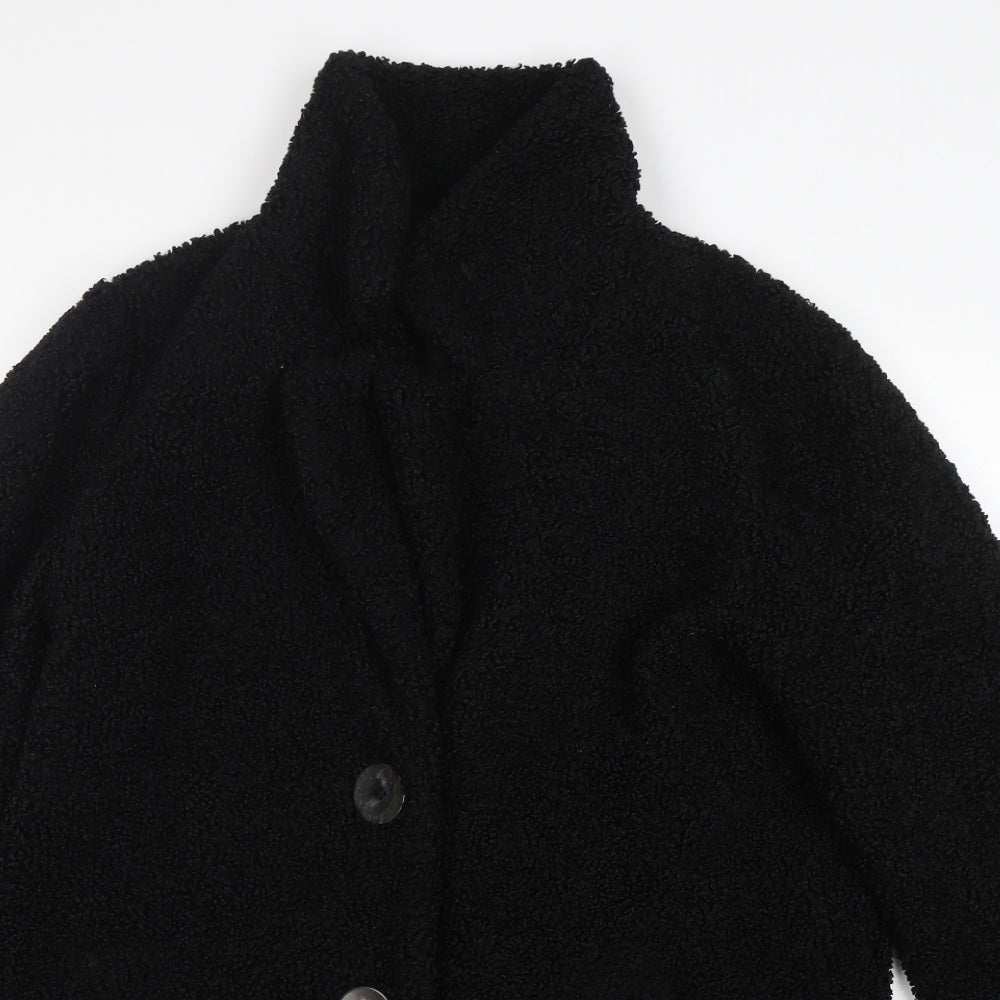 F&F Womens Black   Overcoat Coat Size 10