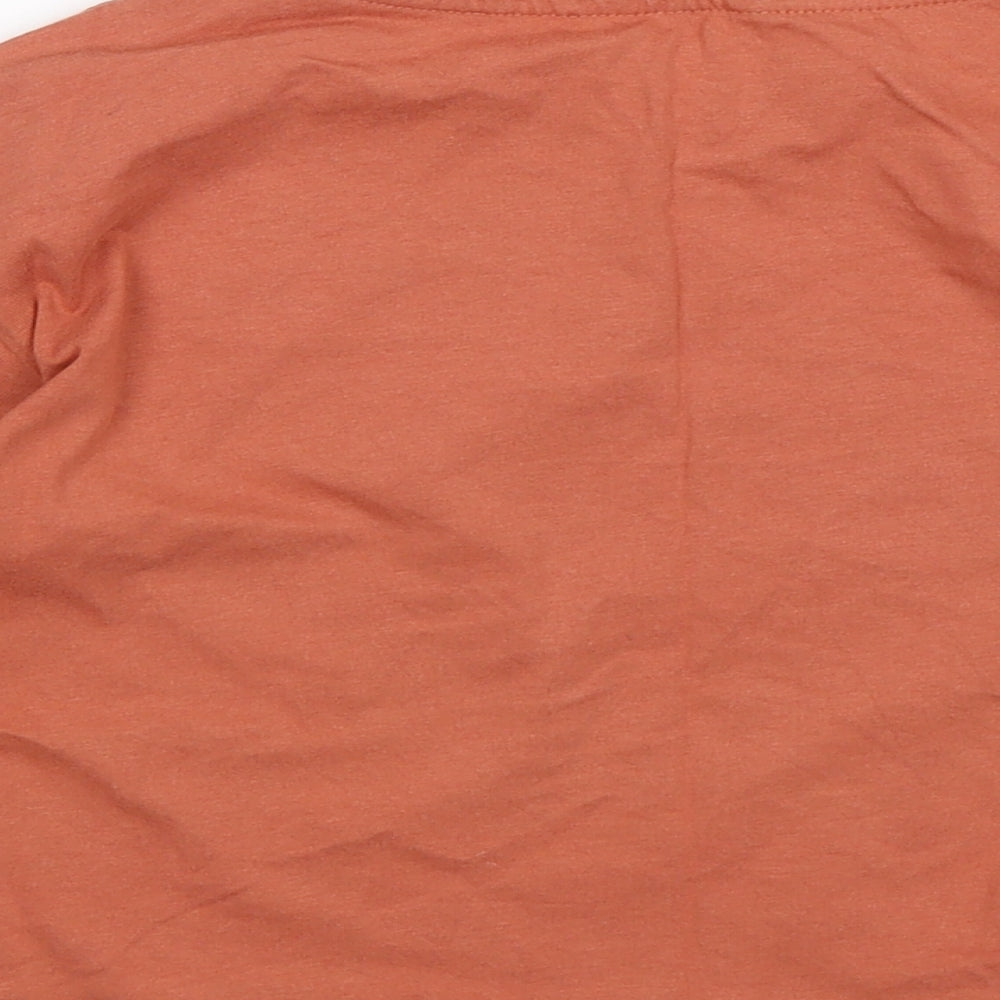 George Girls Brown  Cotton Basic T-Shirt Size 9-10 Years Round Neck