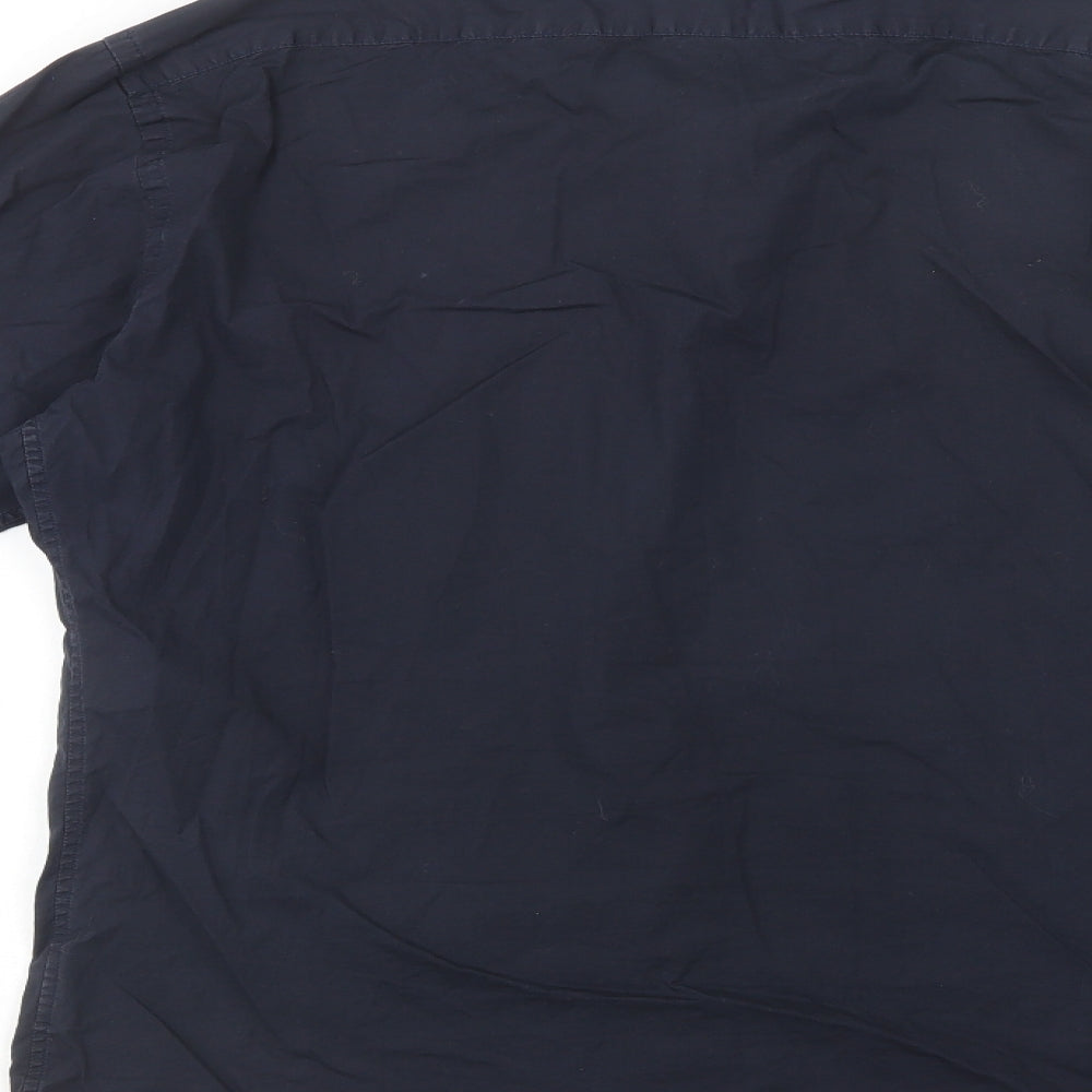 Lagerfeld Mens Blue  Cotton  Dress Shirt Size 42 Collared Snap