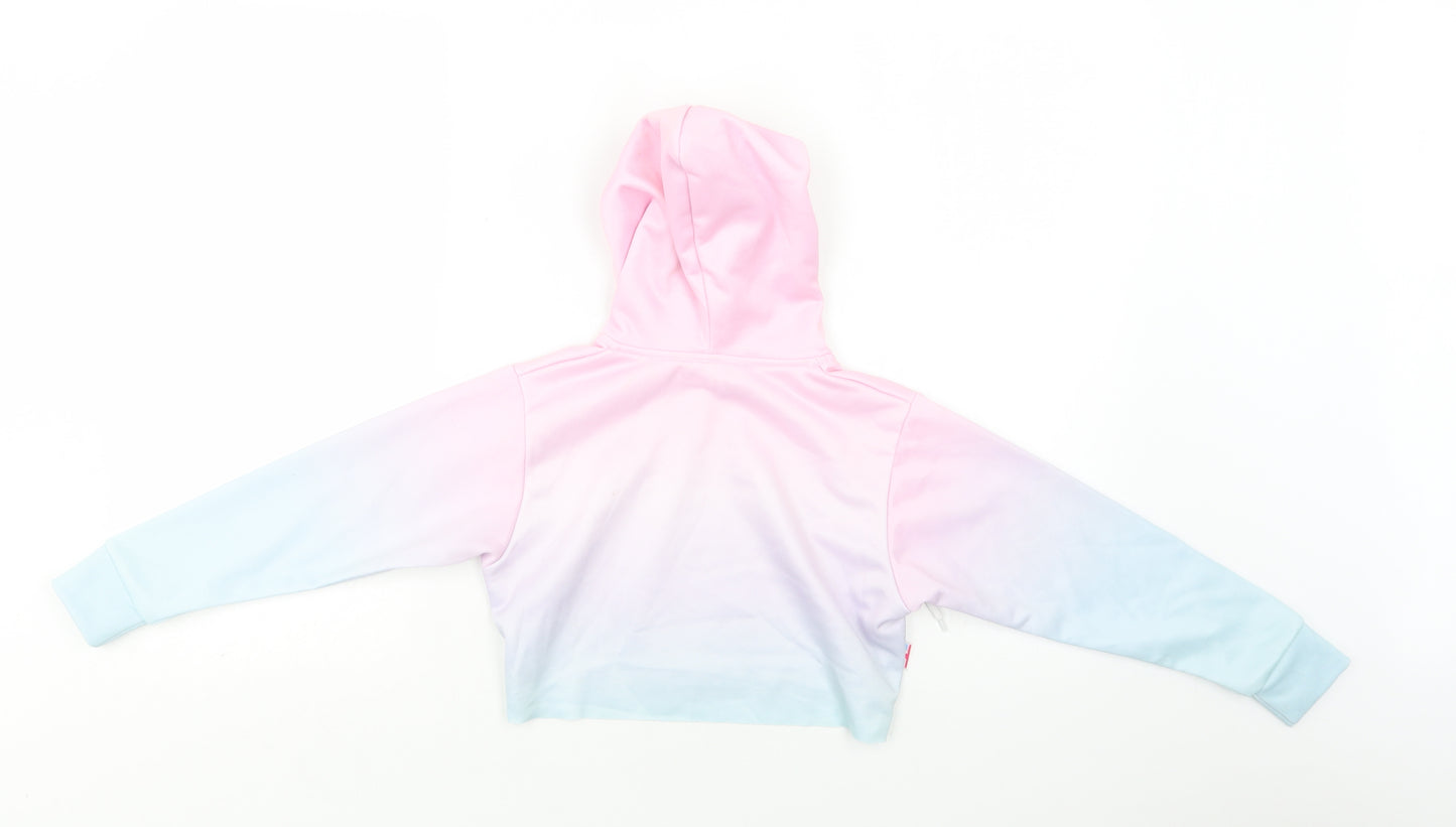 Preworn Girls Multicoloured Batik Polyester Pullover Hoodie Size 7 Years   - Pony