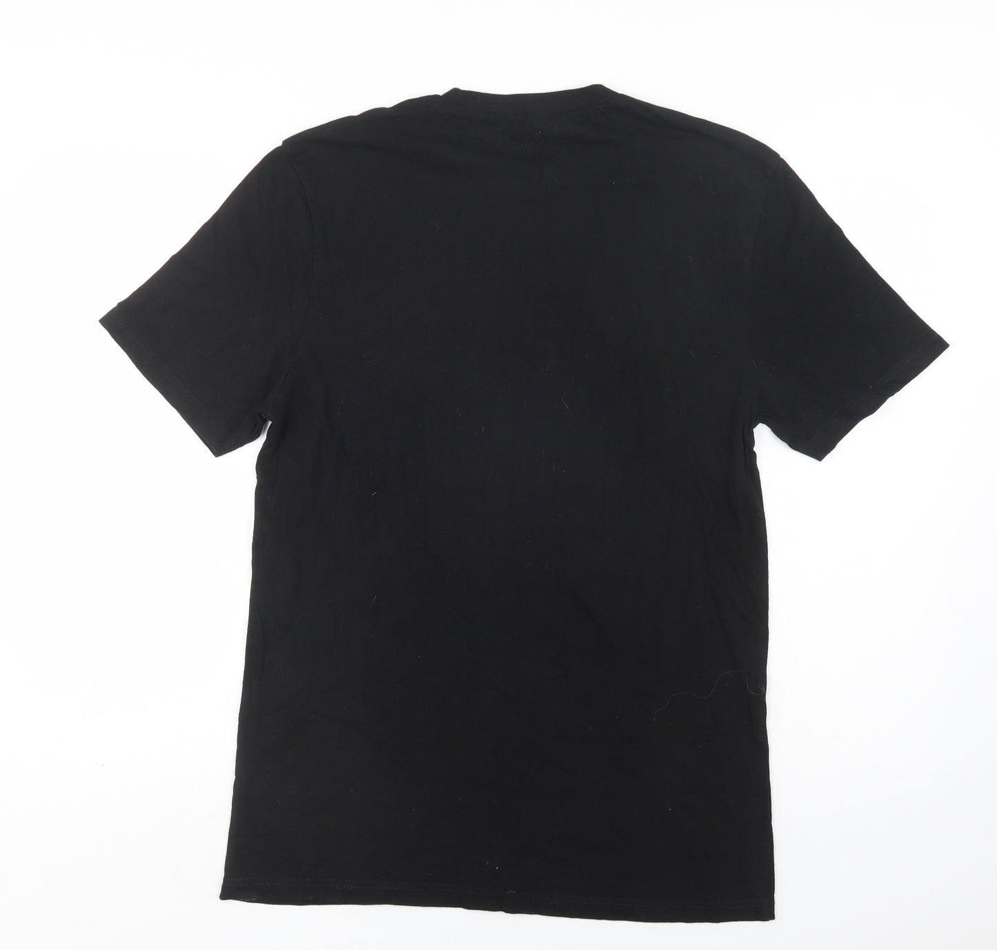 River Is Mens Black  Cotton  T-Shirt Size M Crew Neck