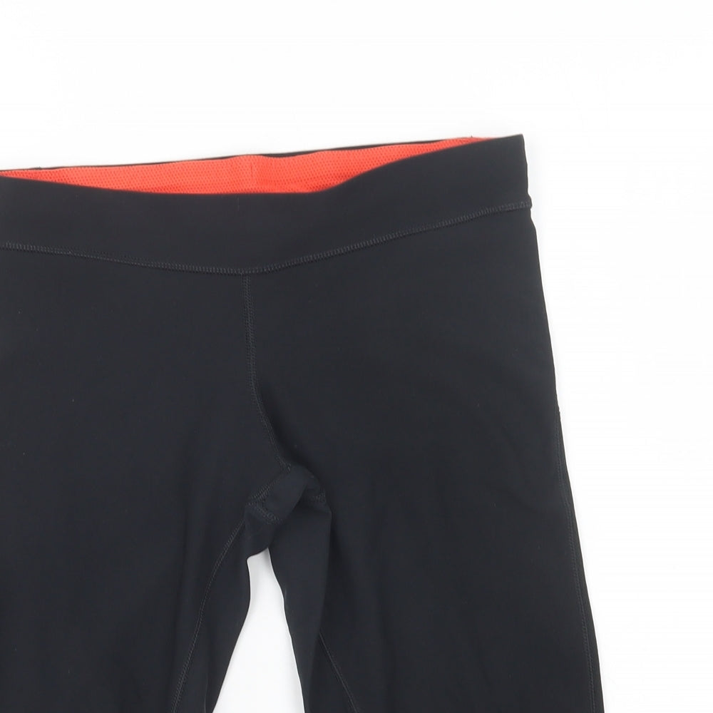Nike Womens Black  Polyester Compression Leggings Size M L18 in Regular Drawstring