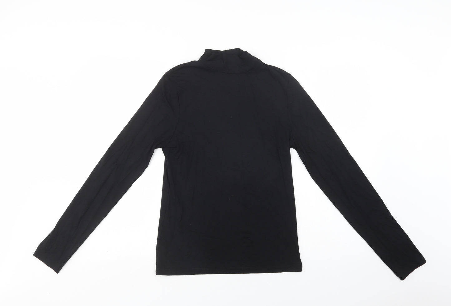 ASOS Womens Black  Viscose Basic Blouse Size 12 Mock Neck