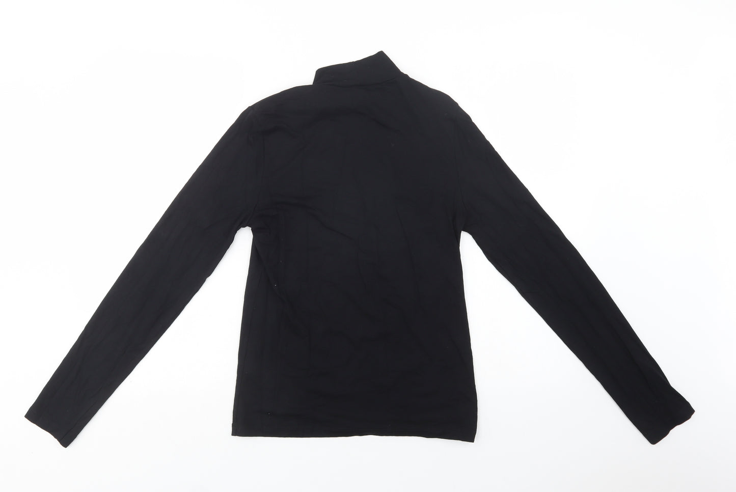 ASOS Womens Black  Viscose Basic Blouse Size 12 Mock Neck