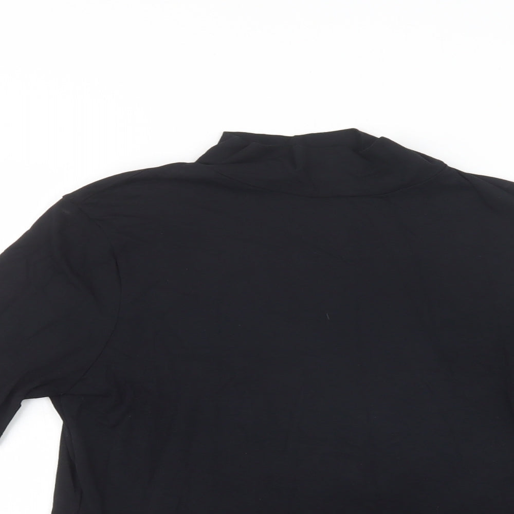 ASOS Womens Black  Viscose Basic Blouse Size 12 Mock Neck