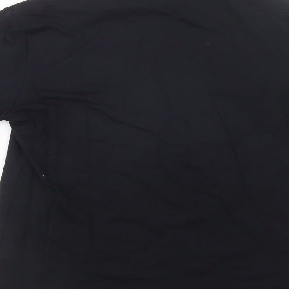 ASOS Womens Black  Viscose Basic Blouse Size 12 Mock Neck