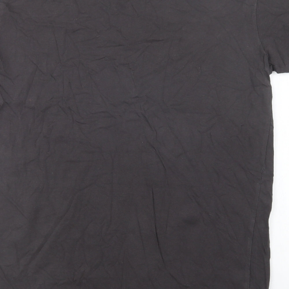 Soul Star Mens Brown  Cotton  T-Shirt Size S Crew Neck