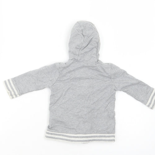 George Baby Grey  Cotton Full Zip Jumper Size 3-6 Months  Zip