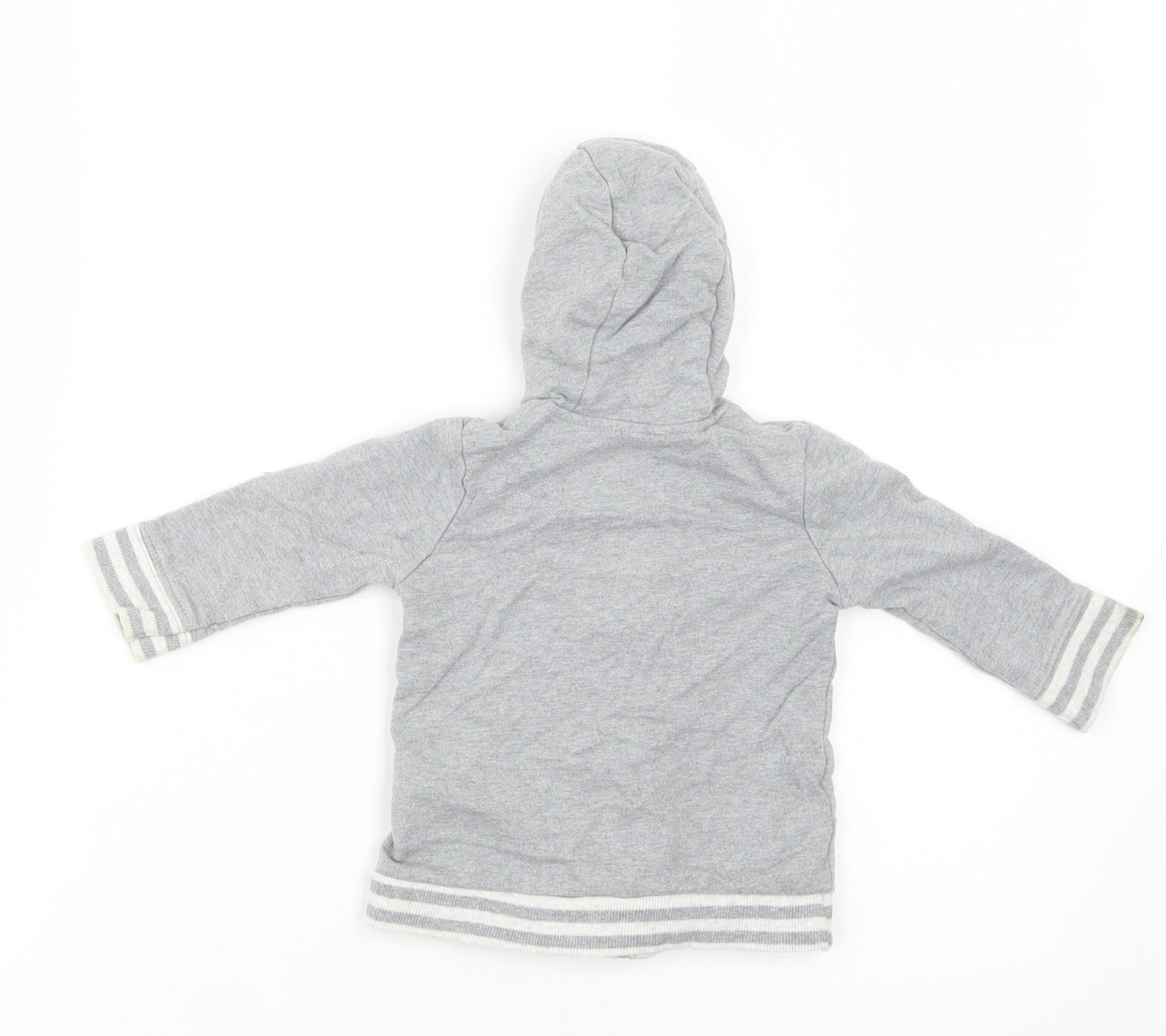 George Baby Grey  Cotton Full Zip Jumper Size 3-6 Months  Zip