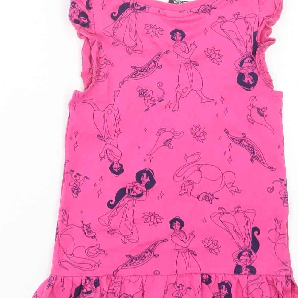 George Baby Pink Geometric Cotton Basic Blouse Size 18-24 Months Crew Neck  - Aladdin