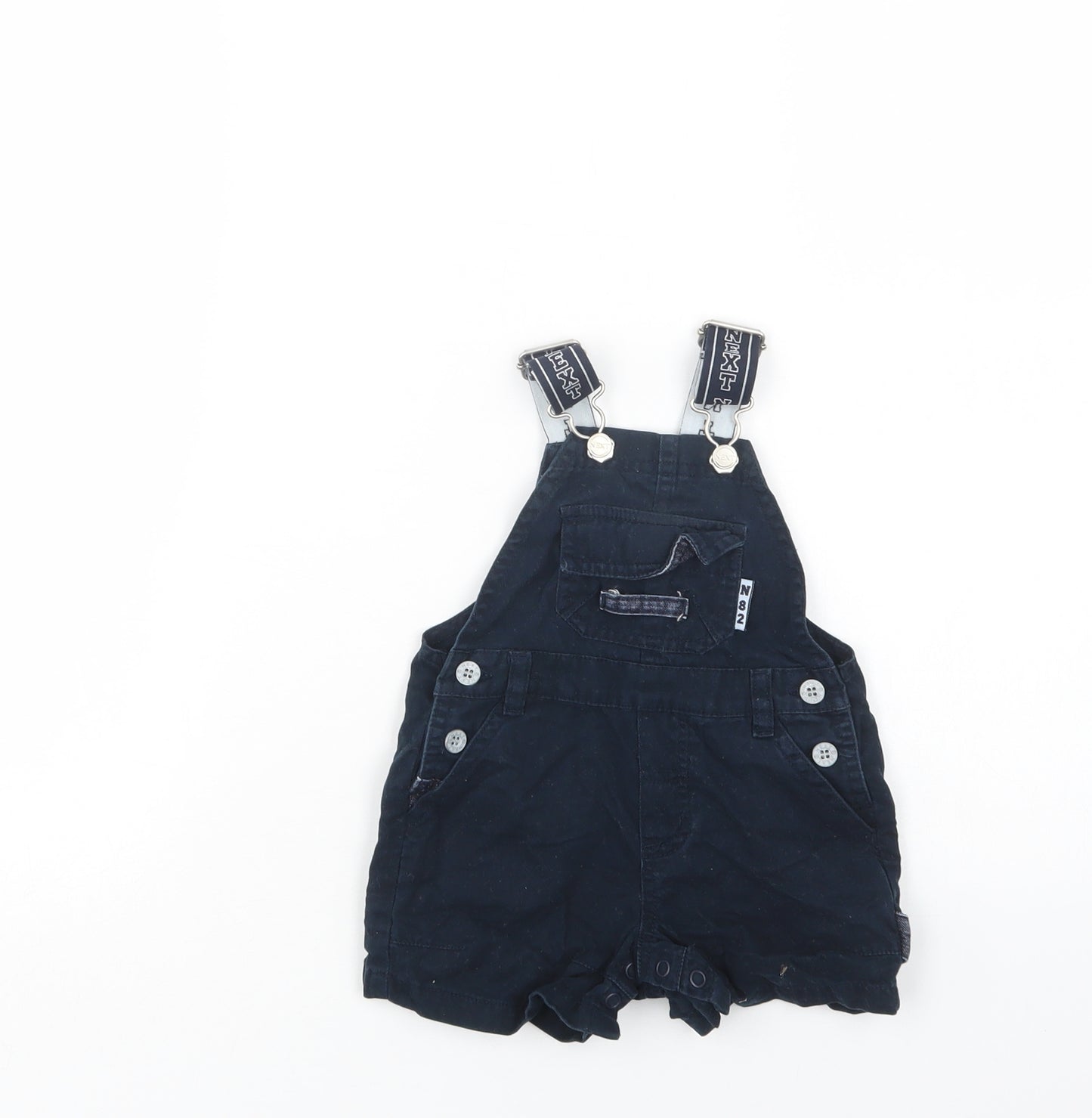 NEXT Baby Blue  Cotton Jogger Trousers Size 3-6 Months  Snap - Dungarees