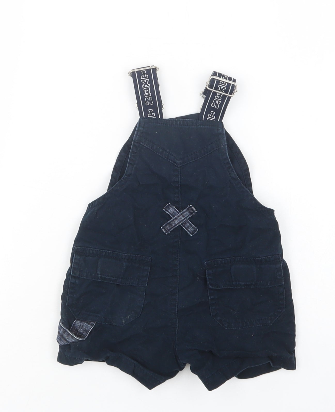NEXT Baby Blue  Cotton Jogger Trousers Size 3-6 Months  Snap - Dungarees