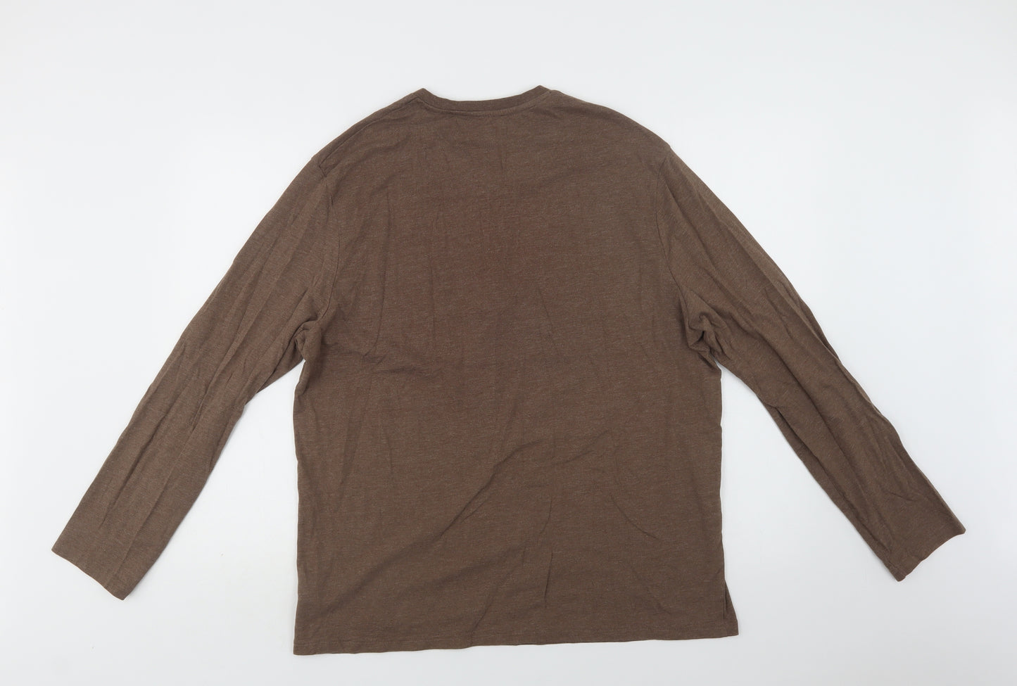 F&F Mens Brown  Cotton  Pyjama Top Size XL  Button