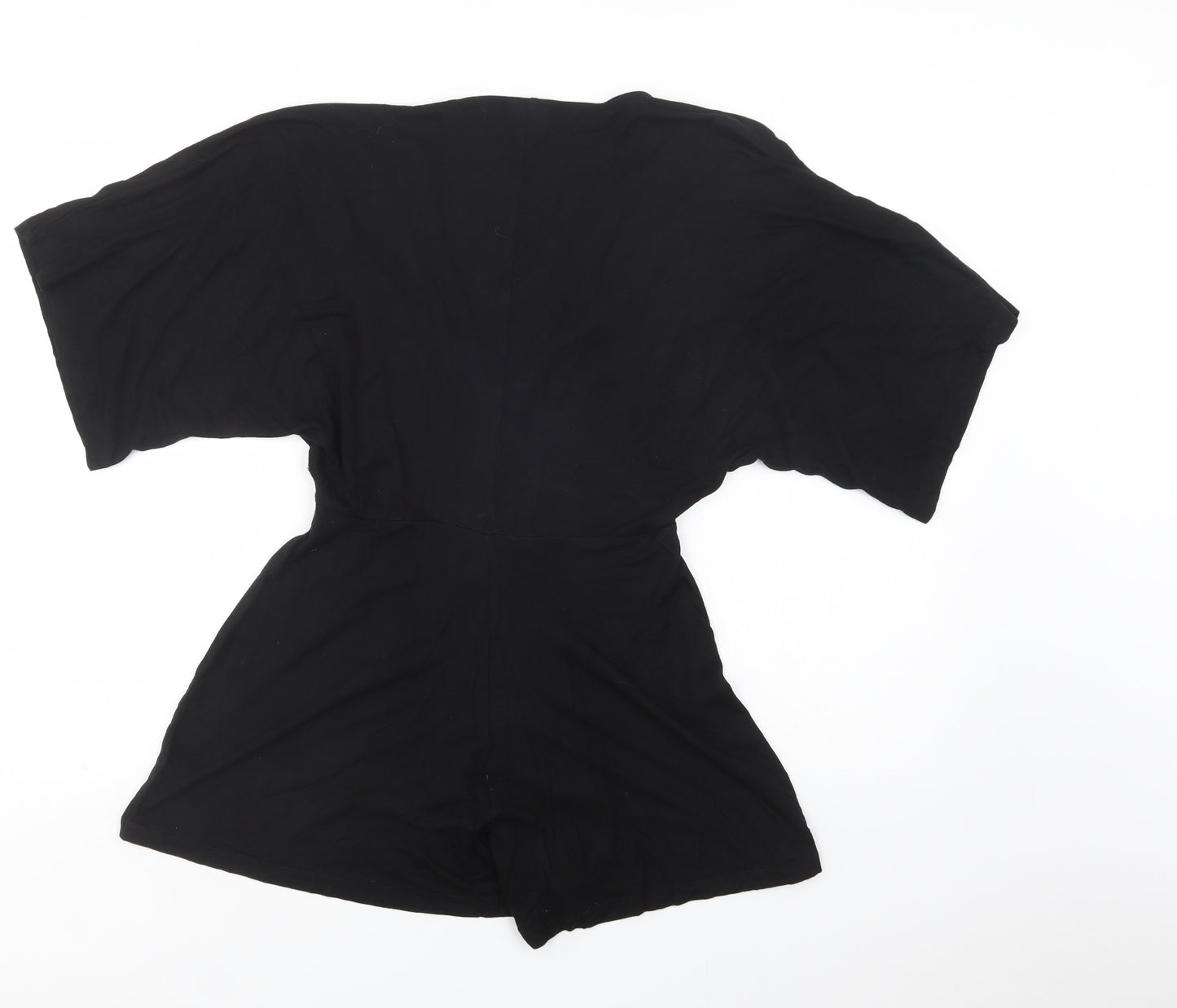 Topshop Womens Black  Viscose Playsuit One-Piece Size 10   - Lace Detail