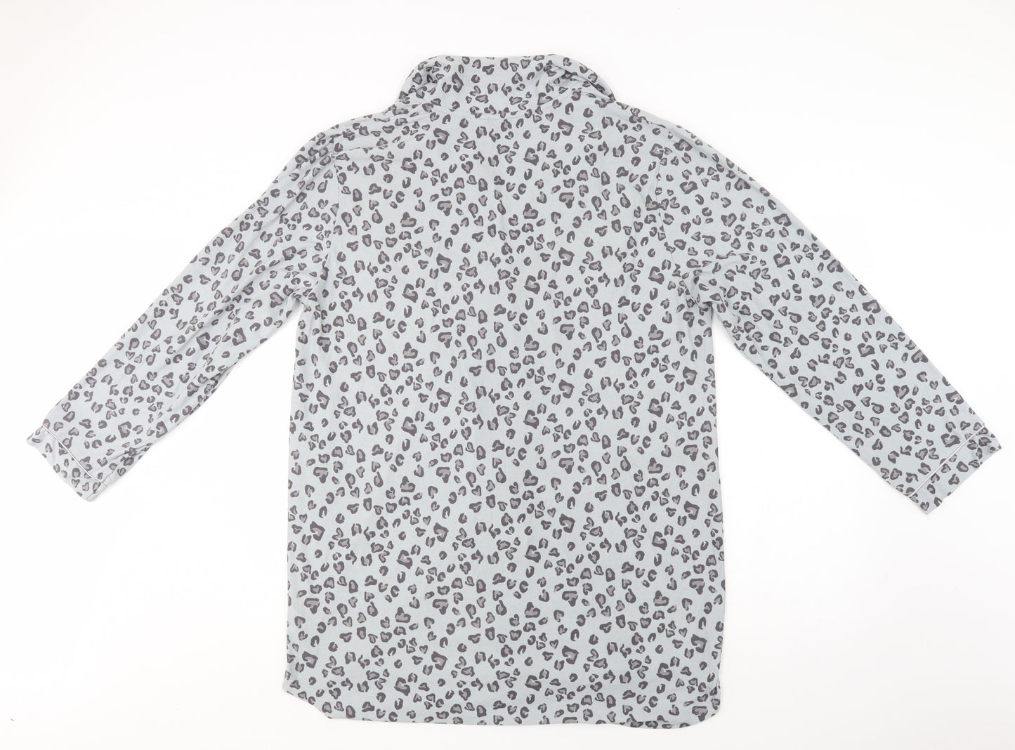 Primark Womens Grey Animal Print Polyester Top Dress Size 14  Button