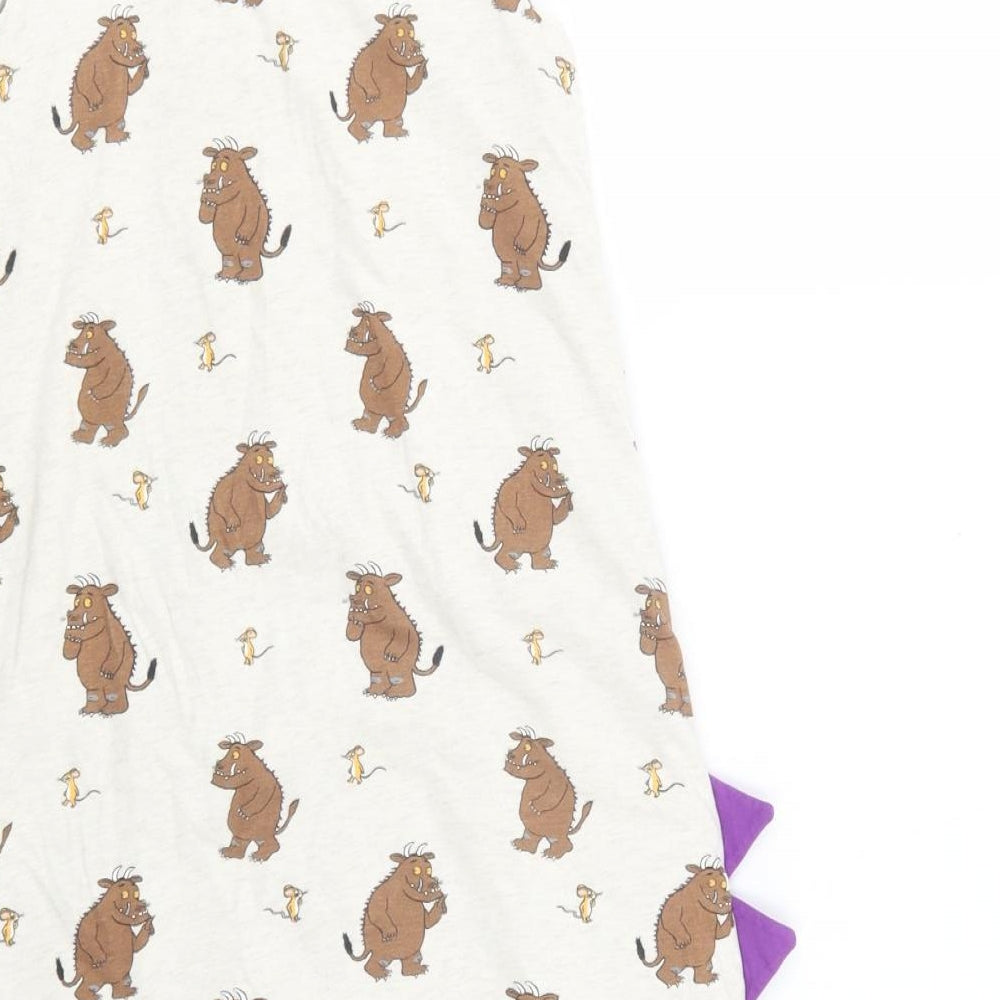 TU Baby Beige Geometric Cotton Babygrow One-Piece Size 12-18 Months  Zip