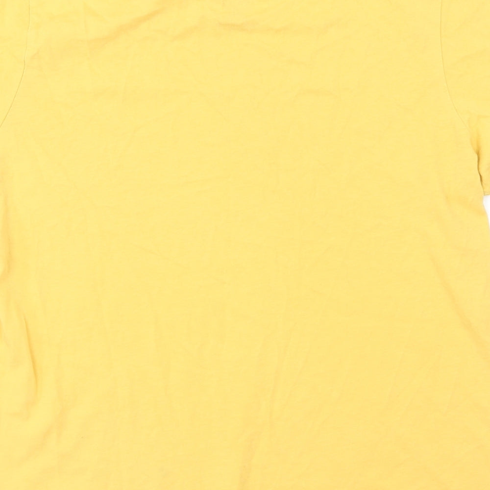 Primark Womens Yellow  Cotton Basic T-Shirt Size S Crew Neck - Winnie the Pooh
