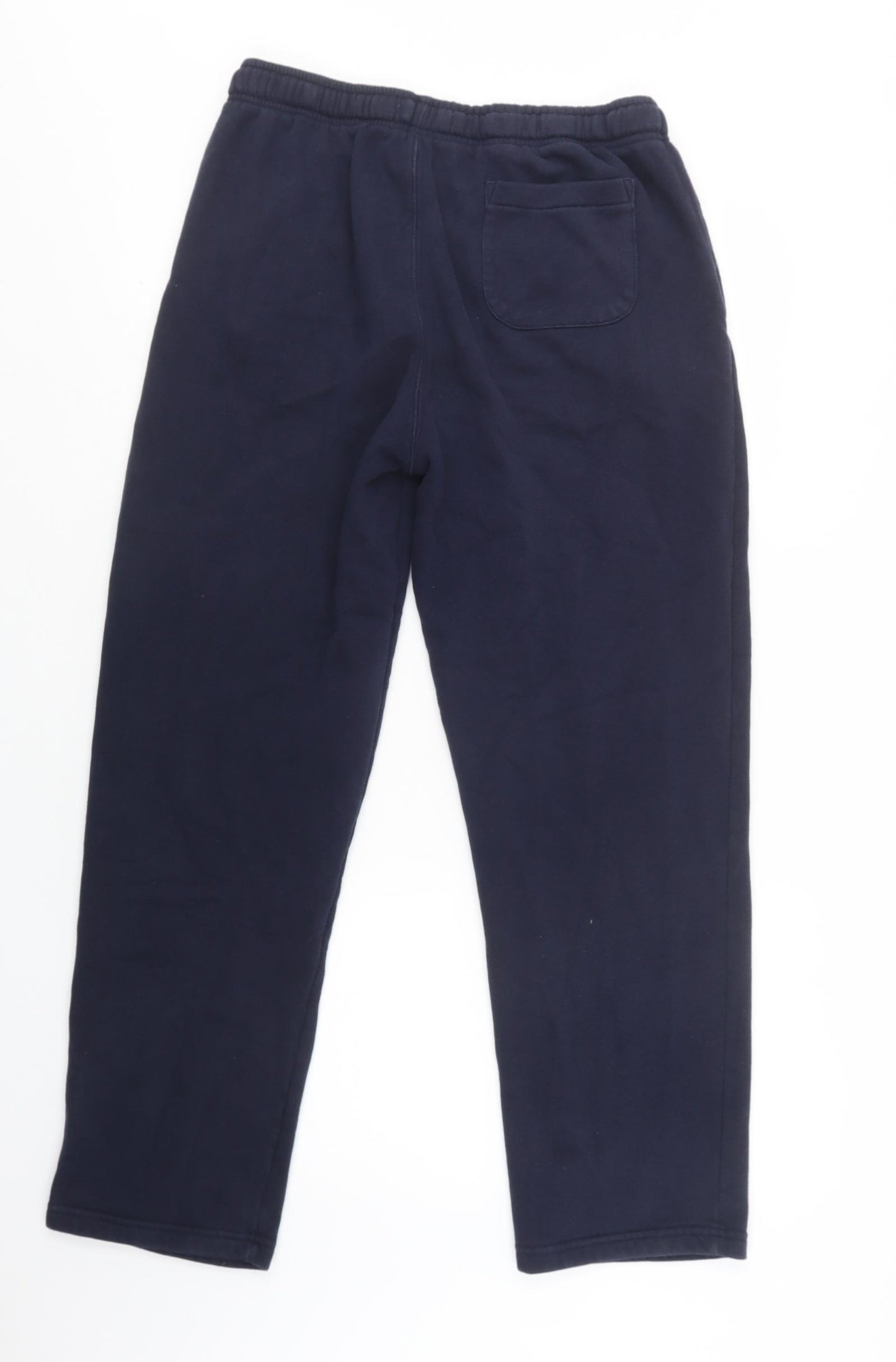 M<atalan Mens Blue  Cotton Jogger Trousers Size L L31 in Regular Drawstring