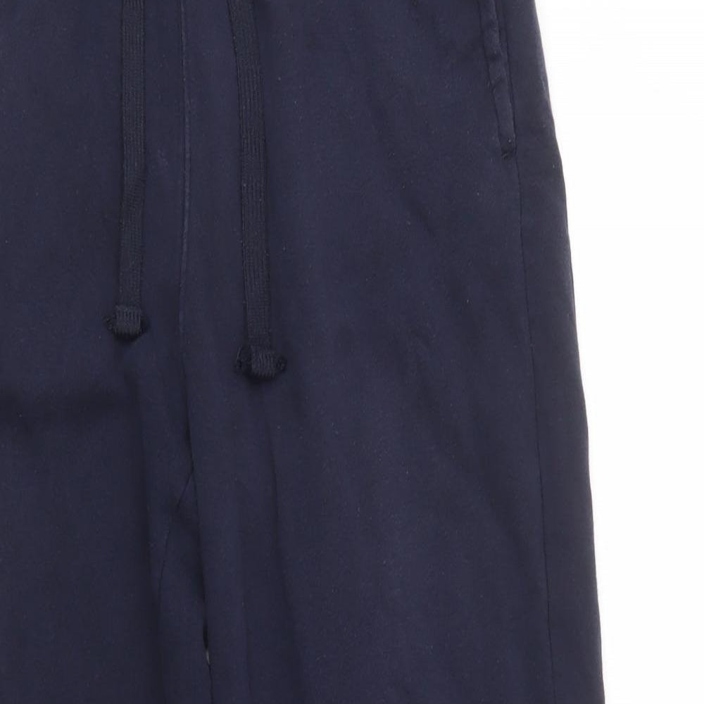 M<atalan Mens Blue  Cotton Jogger Trousers Size L L31 in Regular Drawstring