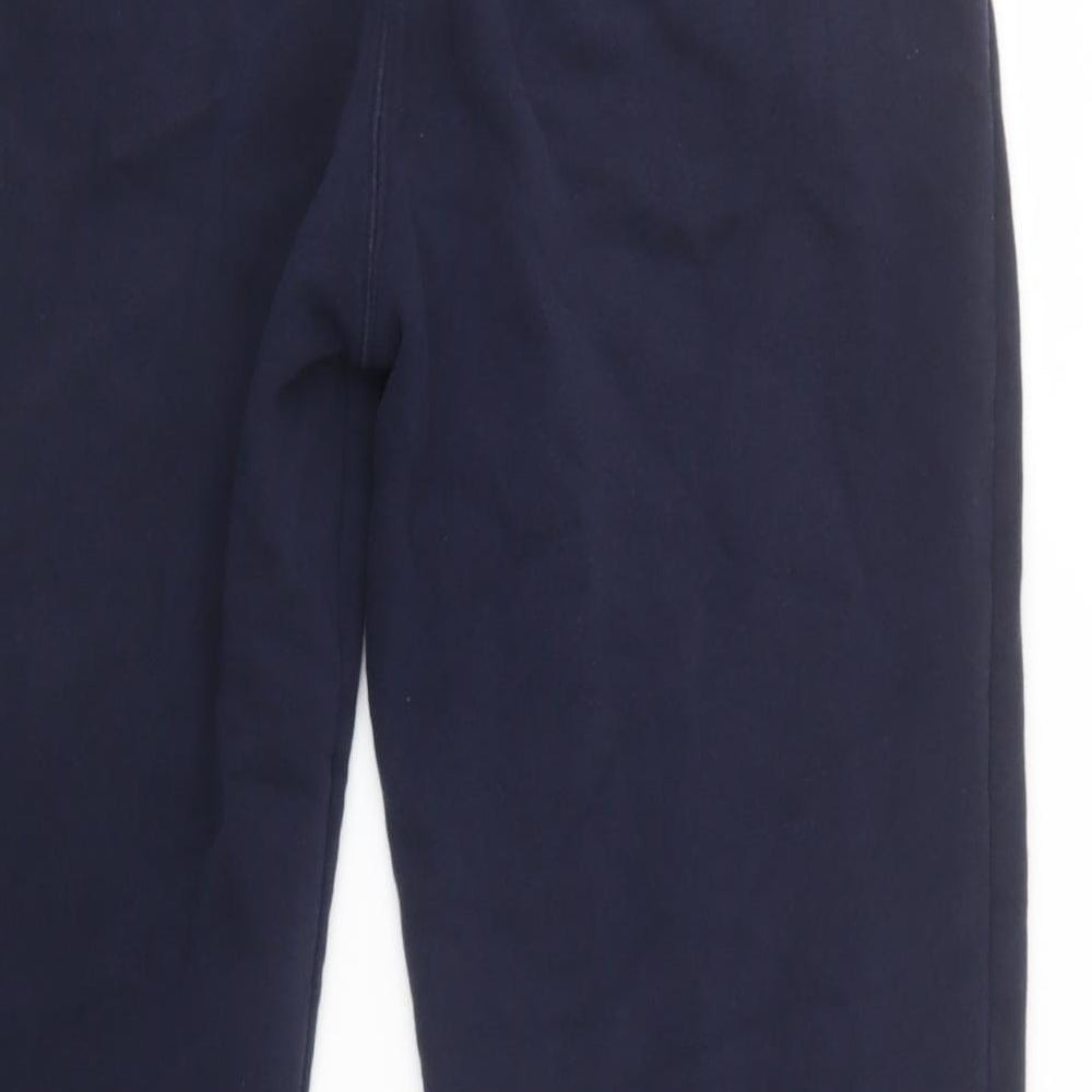 M<atalan Mens Blue  Cotton Jogger Trousers Size L L31 in Regular Drawstring