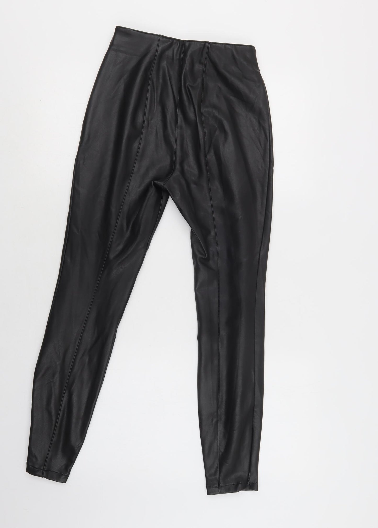 Lipsy London Womens Black   Jegging Leggings Size 8 L29 in   - Faux Leather
