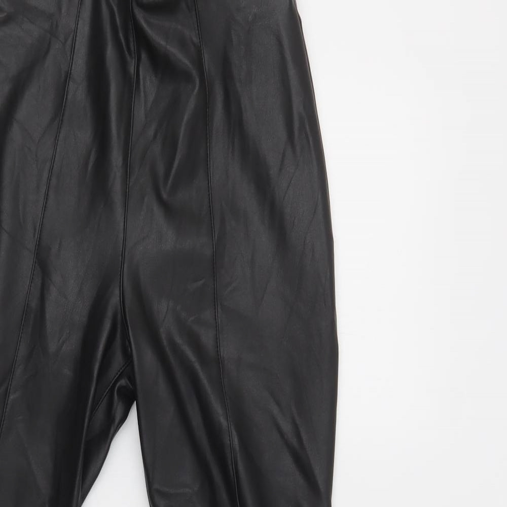 Lipsy London Womens Black   Jegging Leggings Size 8 L29 in   - Faux Leather