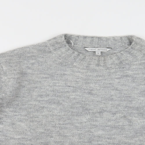 NEXT Womens Grey Crew Neck  Acrylic Pullover Jumper Size S