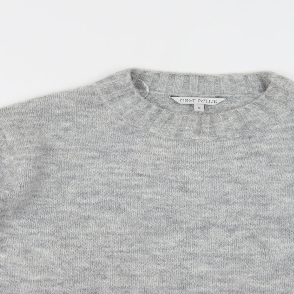 NEXT Womens Grey Crew Neck  Acrylic Pullover Jumper Size S