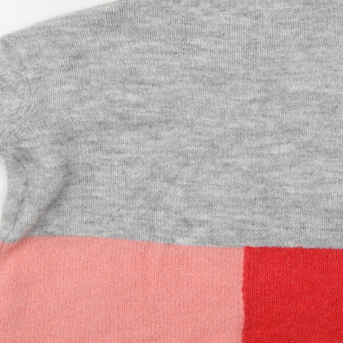 NEXT Womens Grey Crew Neck  Acrylic Pullover Jumper Size S