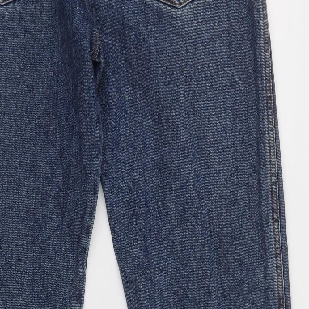 Aztec Jeans Mens Blue  Cotton Straight Jeans Size 34 L31 in Regular Button