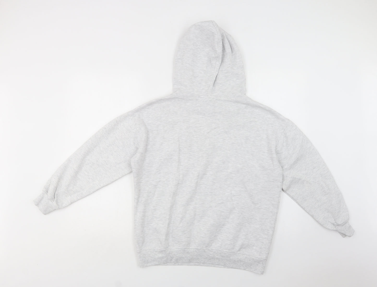 New Look Womens Grey  Cotton Pullover Hoodie Size S