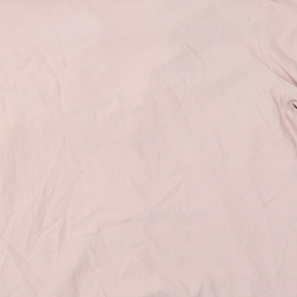 B.B.  Womens Pink  Viscose Basic Button-Up Size XL Collared