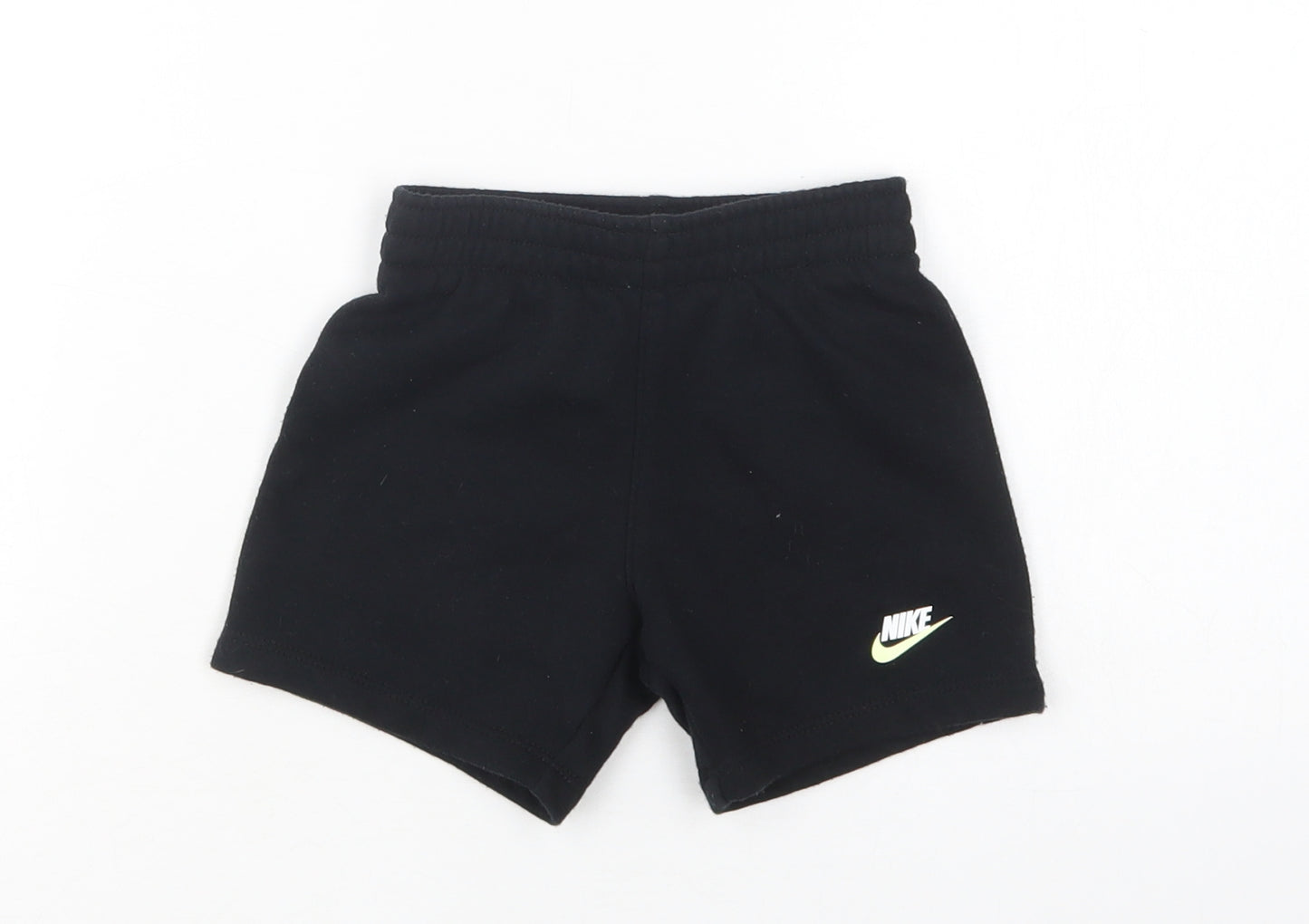 Nike Girls Black  Cotton Sweat Shorts Size 2 Years  Regular