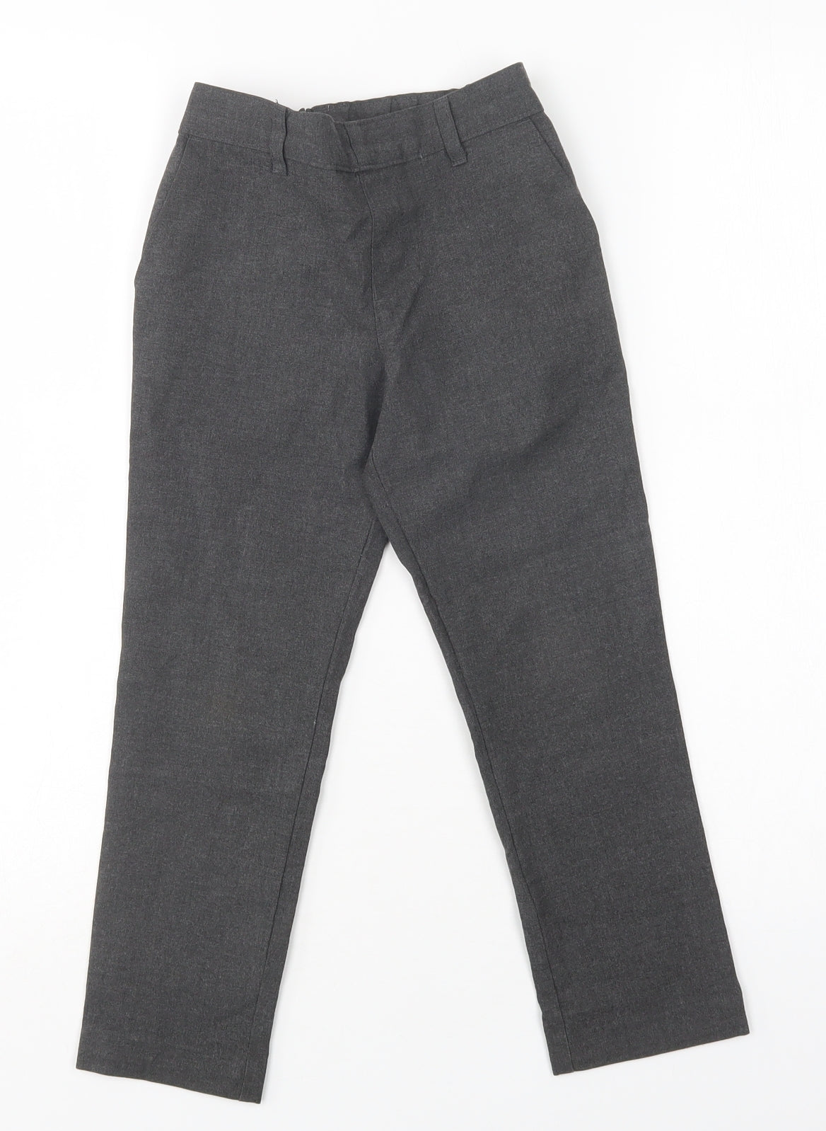 M&S Boys Grey  Polyester Dress Pants Trousers Size 5-6 Years  Regular  - School Wear
