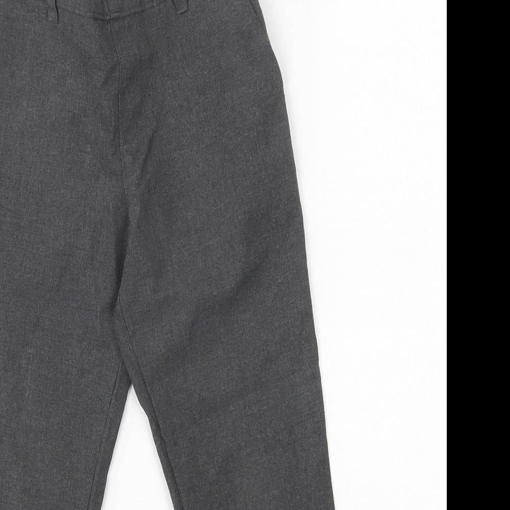 M&S Boys Grey  Polyester Dress Pants Trousers Size 5-6 Years  Regular  - School Wear