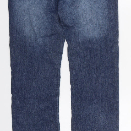 John Baner Womens Blue  Cotton Straight Jeans Size 10 L30 in Regular Button