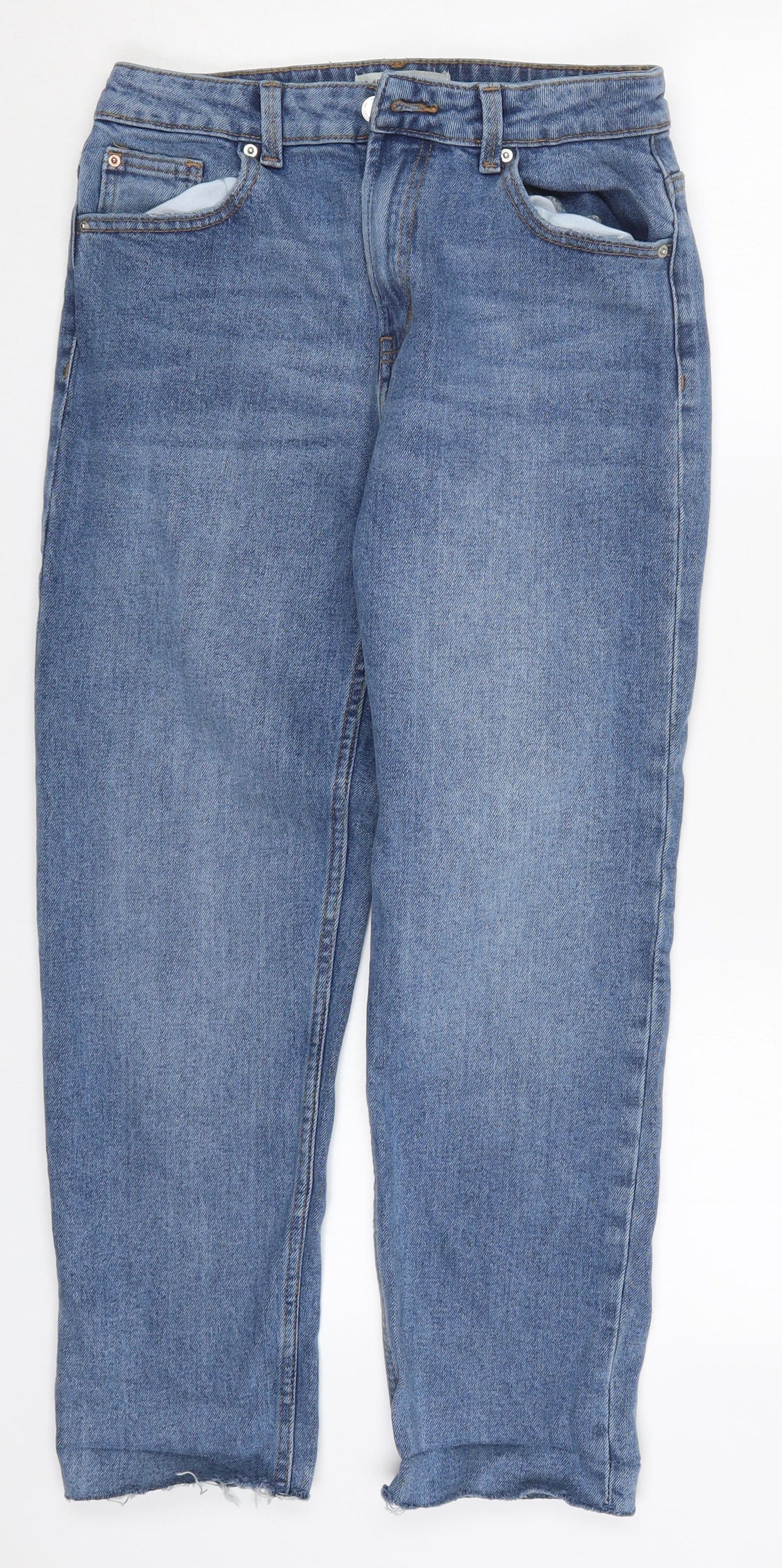 Denim Co Womens Blue  Cotton Mom Jeans Size 12 L24 in Regular Button