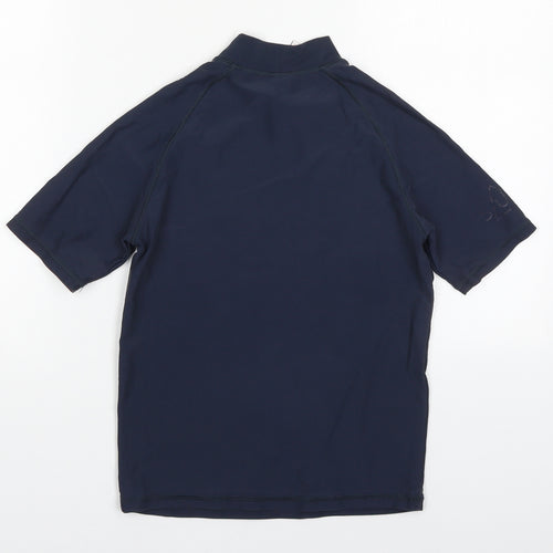 NEXT Boys Blue  Nylon Basic T-Shirt Size 10 Years Round Neck Pullover