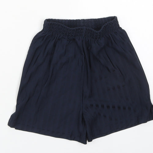 TU Boys Blue Striped Polyester Sweat Shorts Size 7 Years  Regular