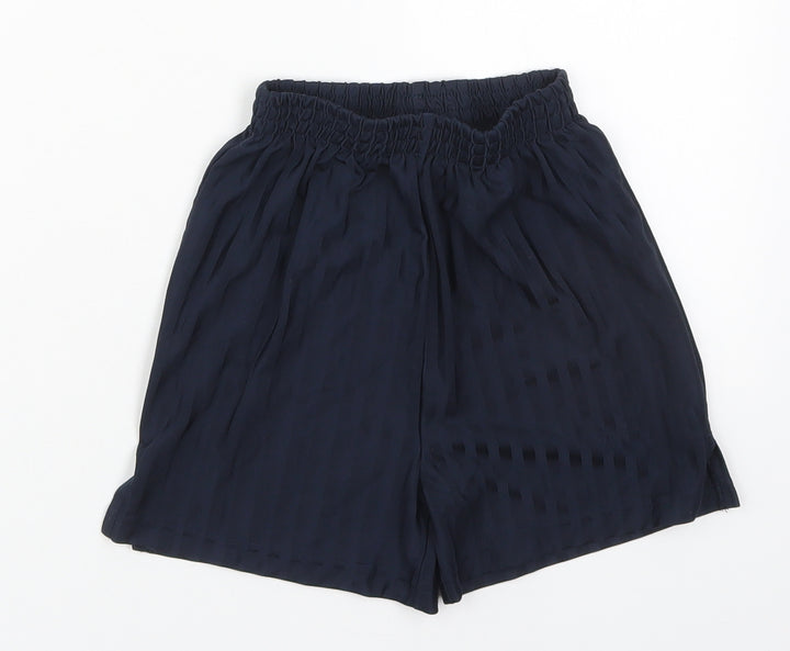 TU Boys Blue Striped Polyester Sweat Shorts Size 7 Years  Regular