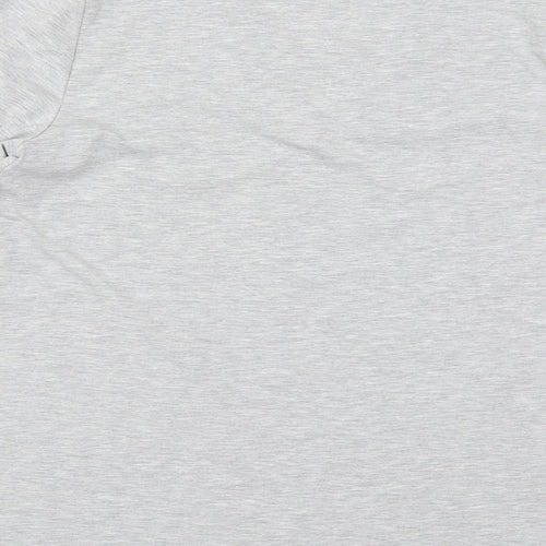 Savida Womens Grey  Viscose Basic T-Shirt Size L V-Neck