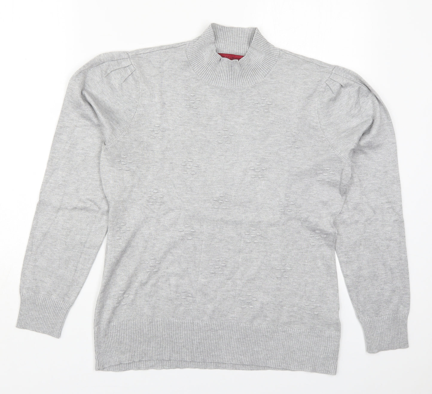 Love Scarlett Womens Grey High Neck  Polyester Pullover Jumper Size M