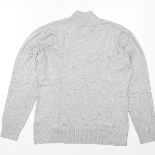 Love Scarlett Womens Grey High Neck  Polyester Pullover Jumper Size M