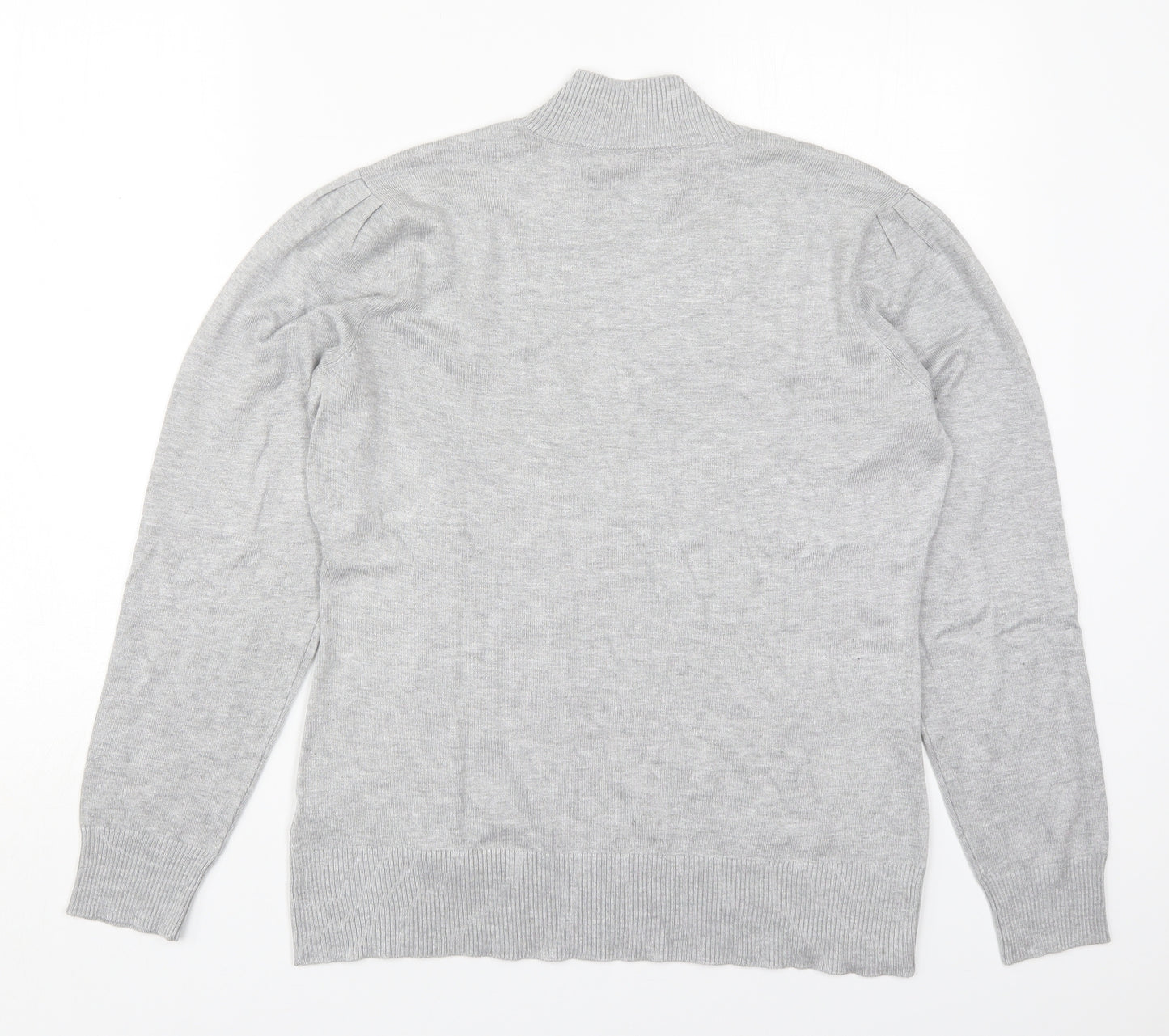 Love Scarlett Womens Grey High Neck  Polyester Pullover Jumper Size M